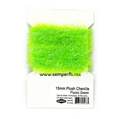 Semperfli Šenylka Plush Transluscent Chenille Fluoro Green 15mm