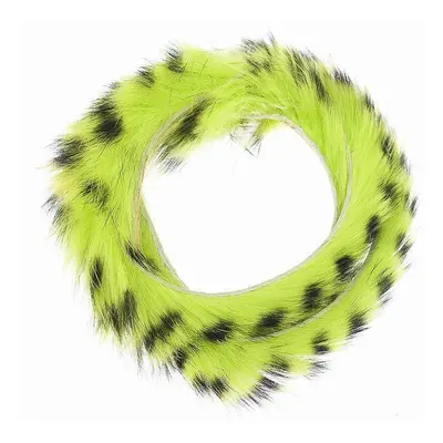 Hends Proužky Králičí Kůže Zonker Barred Chartreuse Black 4mm