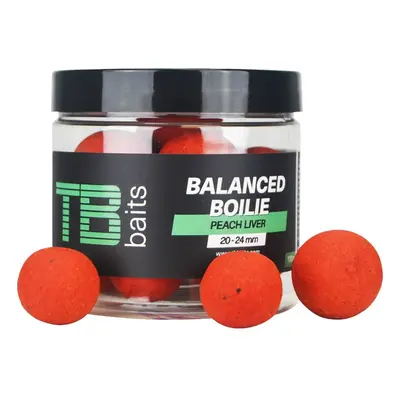 TB Baits Vyvážené Boilie Balanced + Atraktor Peach Liver 100 g 20-24 mm Hmotnost: 100g, Průměr: 