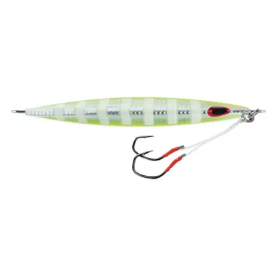 Storm Jig Gomoku Kensaki UV Chartreuse Glow Zebra Délka: 15cm, Hmotnost Pilkeru: 170g