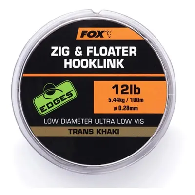 Fox Plovoucí vlasec Zig & Floater Hooklink Trans Khaki 100m Varianta: 12lb