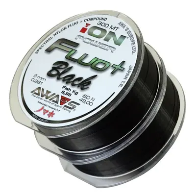 AWAS Vlasec Ion Power Fluo+ Black 600m - 2x300m Nosnost: 8,95kg, Průměr: 0,26mm