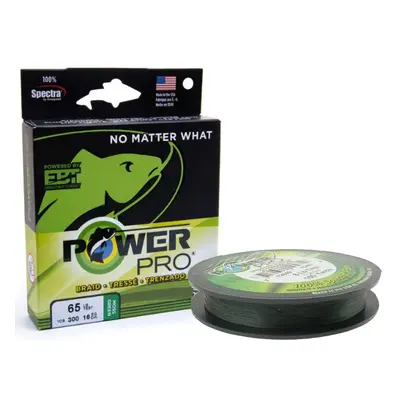 PowerPro Pletená Šňůra Braided Line Green Moss 135m Nosnost: 13kg, Průměr: 0,19mm