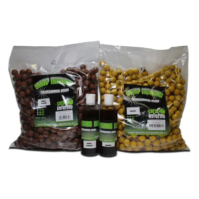 Carp Inferno AKCE Boilies Light Line 3 kg + 250 ml Booster Příchuť: Banán