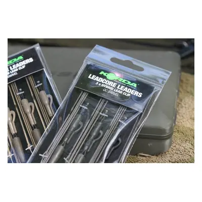 Korda Hotové Montáže Leadcore Leaders - Hybrid Lead Clip QC Swivel 3ks Varianta: Weed