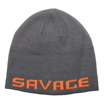 Savage Gear Čepice Logo Beanie One Size Rock Grey Orange