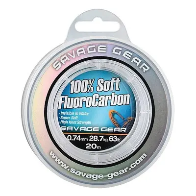 Savage Gear Fluorocarbon Soft Fluoro Carbon 35m Nosnost: 12,3kg, Průměr: 0,46mm