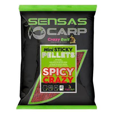 Sensas Pelety Mini Sticky 700g Hmotnost: 700g, Průměr: 2mm, Příchuť: Spicy