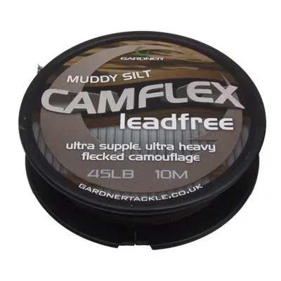 Gardner Bezolovnatá Šnůrka Camflex Leadfree 10m Barva: Muddy Silt, Nosnost: 20,4kg