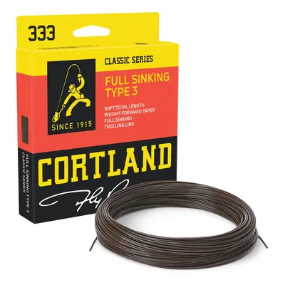 Cortland Muškařská Šňůra 333 Classic Full Sinking Type 3 Brown Fresh Salt 90 ft Aftma: #5