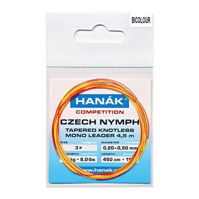 Hanák Competition Hanák Francouzský Návazec Czech Nymph Monofilní Ujímaný 4,5m Barva: Bicolour