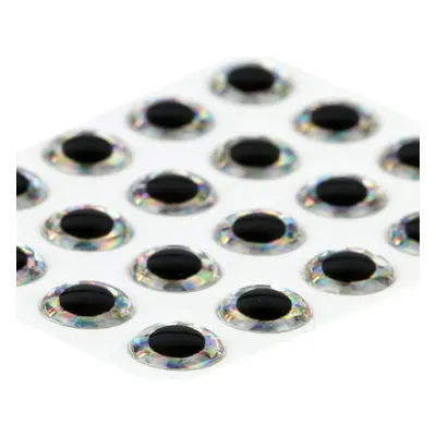 Sybai Epoxidové Oči 3D Epoxy Fish Eyes Holographic Silver Průměr: 12mm