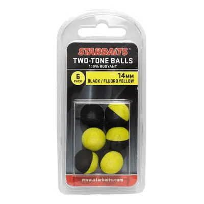 Starbaits Plovoucí Kulička Two Tones Balls 14mm 6ks Varianta: Černá/žlutá, Průměr: 14mm