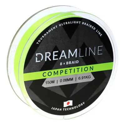 Mikado Pletená Šňůra Dreamline Competition Fluo Green 150m Nosnost: 10,21kg, Průměr: 0,12mm