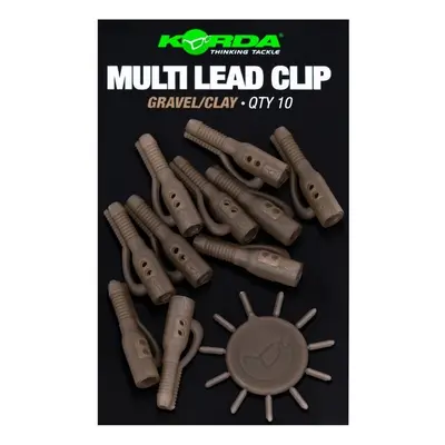 Korda Závěsky Multi Lead Clip 10 ks Barva: Gravel/Clay