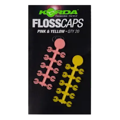 Korda Zarážky Floss Caps 20ks Varianta: Pink Yellow