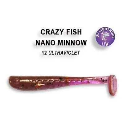 Crazy Fish Gumová Nástraha Nano Minnow Ultraviolet Délka: 4cm, Počet kusů: 8ks