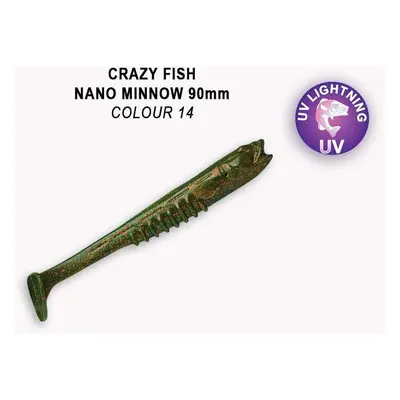 Crazy Fish Gumová Nástraha Nano Minnow 14 Délka: 9cm, Počet kusů: 5ks