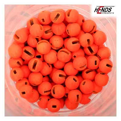 Hends Tungstenové Hlavičky Tungsten Beads Orange Fluo Slotted Průměr: 3,3mm