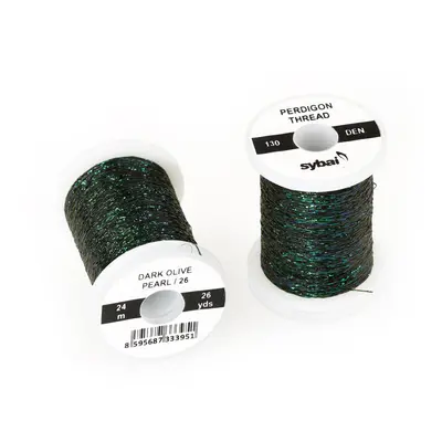 Sybai Lametka Perdigon Thread Dark Olive Pearl