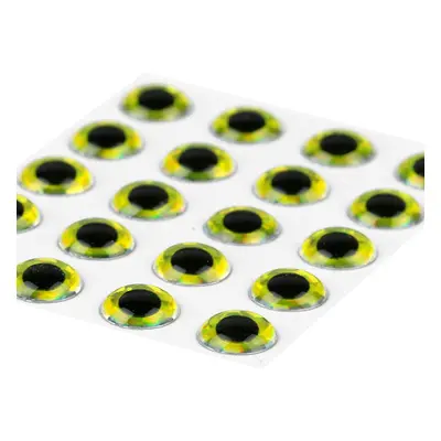 Sybai Epoxidové Oči 3D Epoxy Eyes Holographic Yellow Průměr: 3,5mm