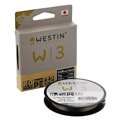 Westin Pletená Šňůra W3 8-Braid Smokey Grey 150m Nosnost: 3kg, Průměr: 0,08mm