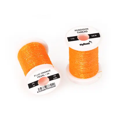 Sybai Lametka Perdigon Thread Fluo Orange Pearl