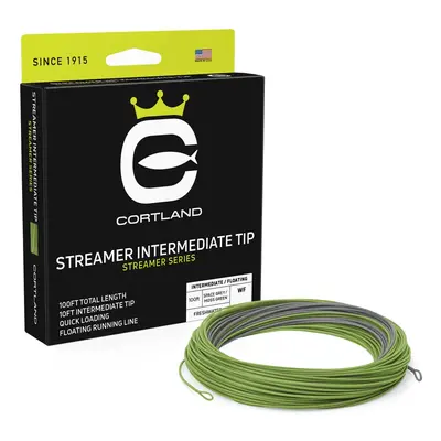 Cortland Muškařská Šnůra Streamer Intermediate Tip Space Grey/Moss Green WF 100ft Aftma: #7