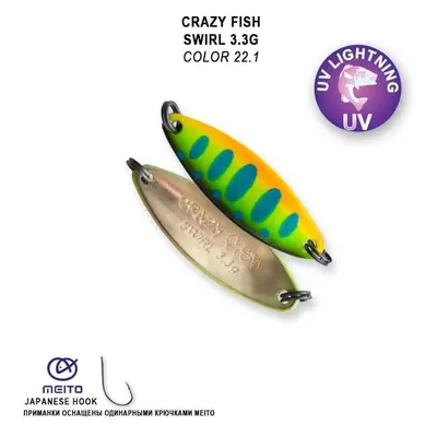 Crazy Fish Plandavka Swirl Barva č. 22.1 Hmotnost: 3,3g