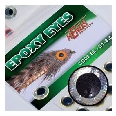 Hends Epoxidové Oči Epoxy Eyes Realistic Silver Holographic Průměr: 5mm