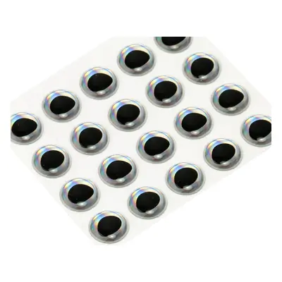 Sybai Epoxidové Oči 3D Epoxy Fish Eyes Rainbow Silver Průměr: 10mm