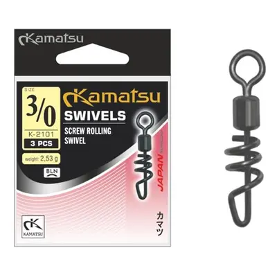 Kamatsu Obratlík s Karabinou Screw RS 3ks Velikost: #3/0