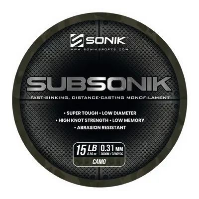 Sonik Vlasec Subsonik Camo 3000m Nosnost: 6,80kg, Průměr: 0,31mm