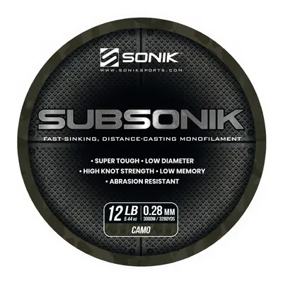 Sonik Vlasec Subsonik Camo 3000m Nosnost: 5,44kg, Průměr: 0,28mm