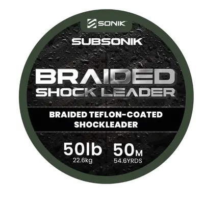 Sonik Šňůrka Braided Shock Leader Green 50lb 22,6kg 50m