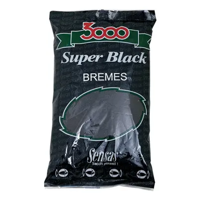 Sensas Krmení 3000 Super Black 1kg Hmotnost: 1 kg, Příchuť: Cejn-černý