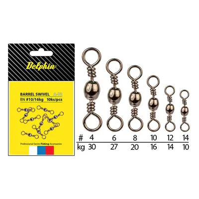 Delphin Karabina s Obratlíkem Barrel Swivel A-02/10ks Varianta: Velikost 4 / Nosnost 30 Kg