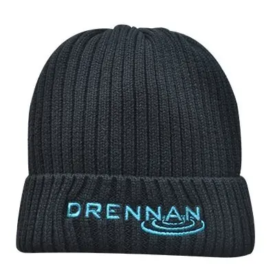 Drennan Čepice Knitted Beanie Black