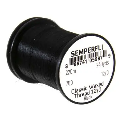 Semperfli Nit Classic Waxed Thread 12/0 Black