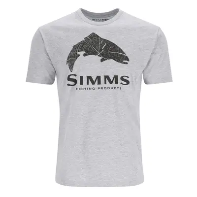 Simms Tričko Wood Trout Fill T-Shirt Grey Heather