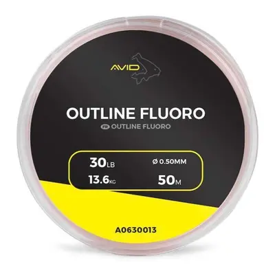 Avid Carp Vlasec Outline Fluoro 50m Nosnost: 18,8kg, Průměr: 0,55mm