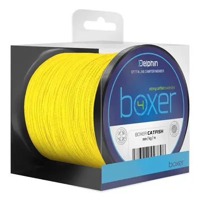 Delphin Pletená Šňůra Boxer 4 Fluo Žlutá Délka: 250m, Nosnost: 30,1kg, Průměr: 0,40mm