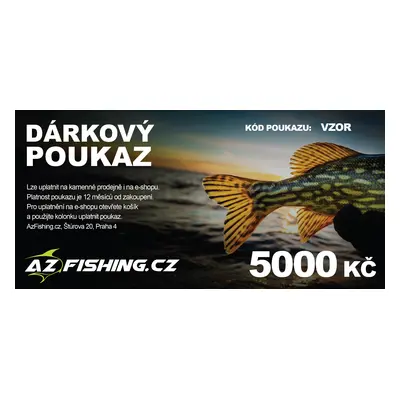 Dárkový Poukaz AzFishing Tištěný Hodnota poukazu: 5000 Kč