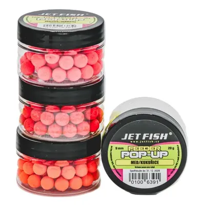 Jet Fish Plovoucí Nástrahy Feeder Pop Ups 20g 9mm Hmotnost: 20g, Průměr: 9mm, Příchuť: Med Kukuř