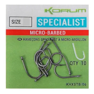 Korum Háčky Xpert Specialist Micro Barbed Hooks 10ks Velikost háčku: #6