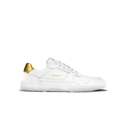 Barefoot tenisky Barebarics Zing - White & Gold - Leather