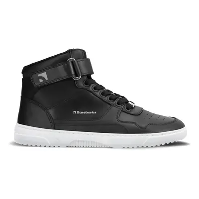 Barefoot tenisky Barebarics Zing - High Top - Black & White - Leather