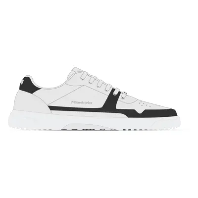 Barefoot tenisky Barebarics Zing - White & Black - Leather