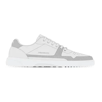 Barefoot tenisky Barebarics Zing - White & Light Grey - Leather