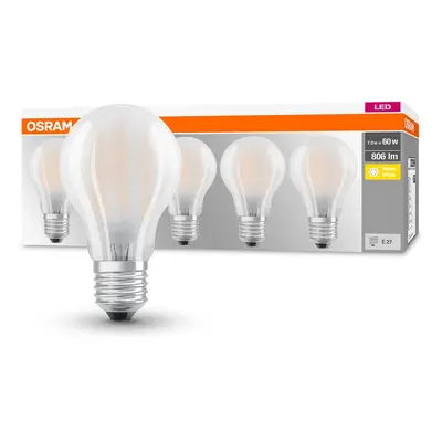 5 ks matná LED žárovka E27 6,5 W CLASSIC teplá bílá